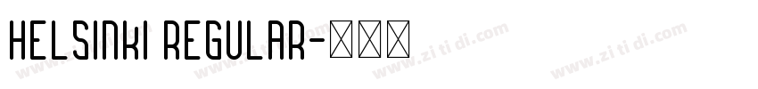 Helsinki Regular字体转换